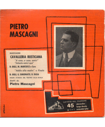 Cavalleria Rusticana [Pietro Mascagni] - Vinyl 7", 45 RPM, EP, Mono