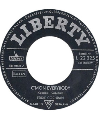 C'Mon Everybody Three Steps To Heaven [Eddie Cochran] – Vinyl 7", 45 RPM, Single
