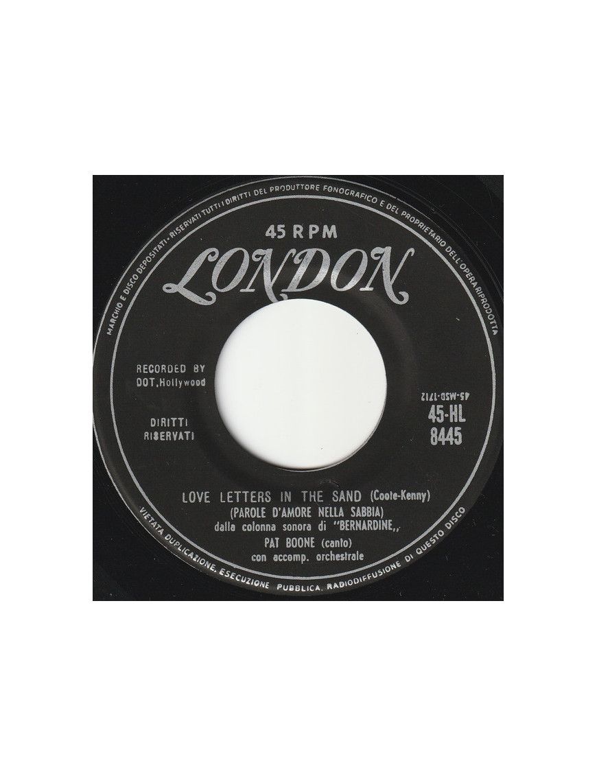 Love Letters In The Sand Words Of Love In The Sand [Pat Boone] – Vinyl 7", 45 RPM [product.brand] 1 - Shop I'm Jukebox 