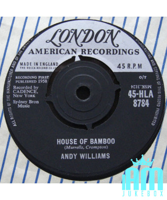 Chanson de mariage hawaïenne [Andy Williams] - Vinyl 7", 45 tr/min, Single, Repress [product.brand] 1 - Shop I'm Jukebox 