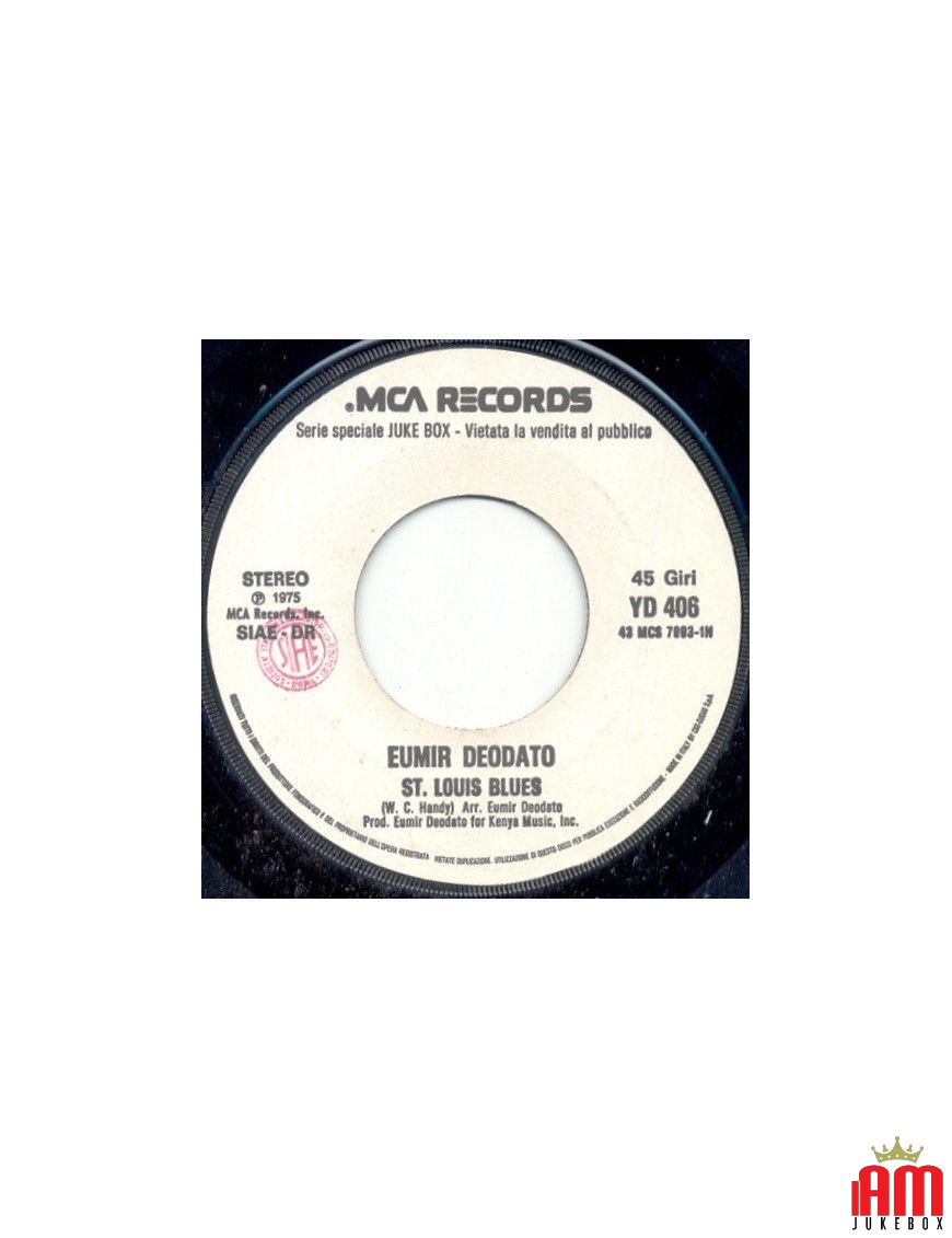 St. Louis Blues [Eumir Deodato] – Vinyl 7", 45 RPM, Jukebox [product.brand] 1 - Shop I'm Jukebox 