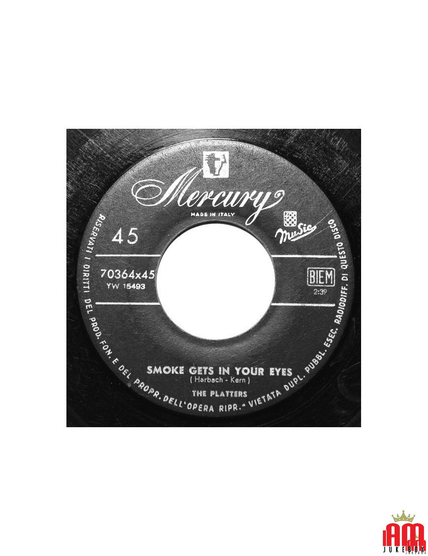 La fumée entre dans vos yeux [The Platters] - Vinyle 7", 45 tr/min [product.brand] 1 - Shop I'm Jukebox 