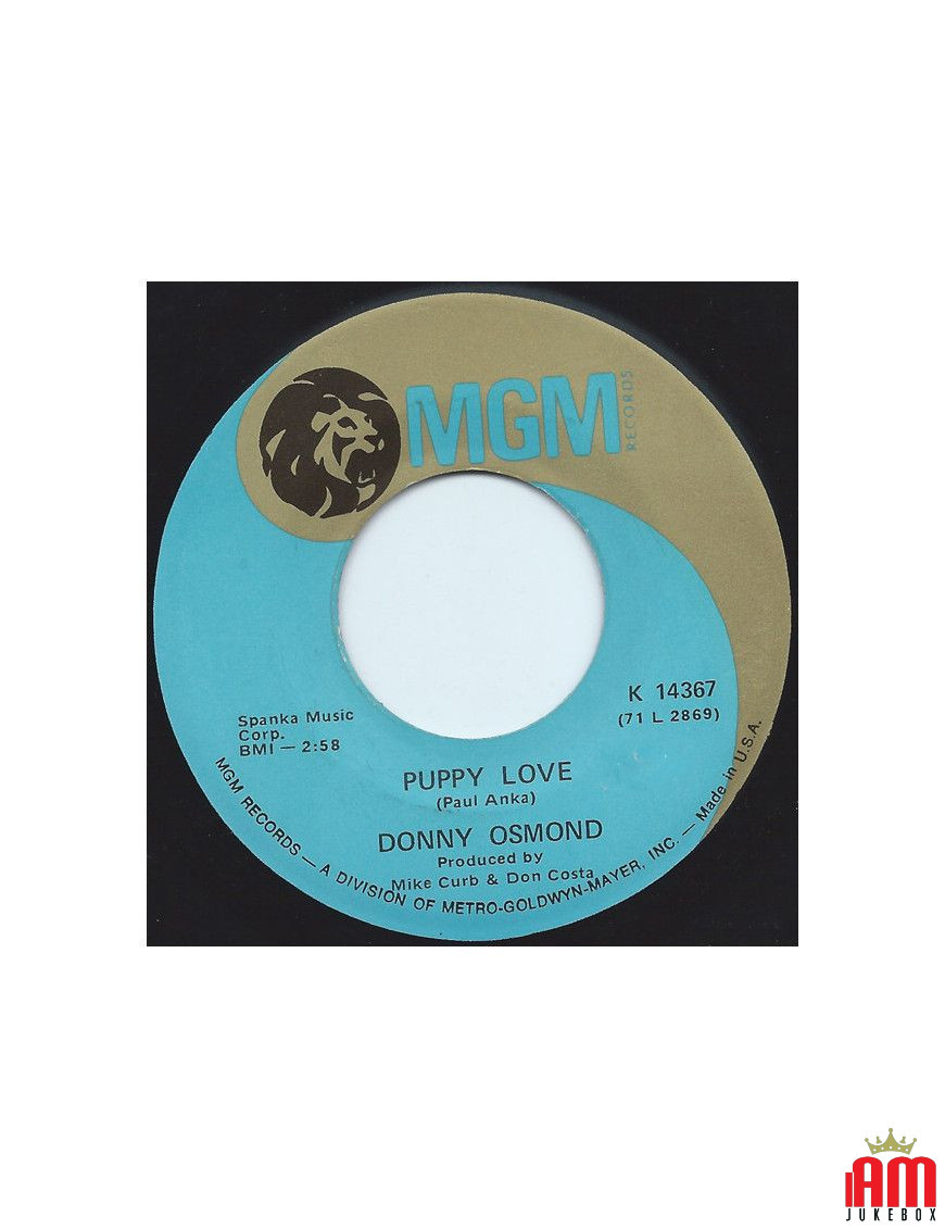 Puppy Love [Donny Osmond] - Vinyle 7", 45 tr/min, Single [product.brand] 1 - Shop I'm Jukebox 