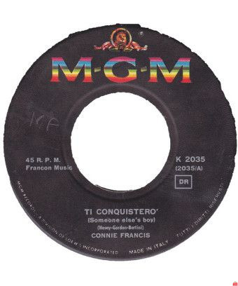 Je vais te conquérir le garçon de quelqu'un d'autre [Connie Francis] - Vinyl 7", 45 RPM, Single [product.brand] 1 - Shop I'm Juk