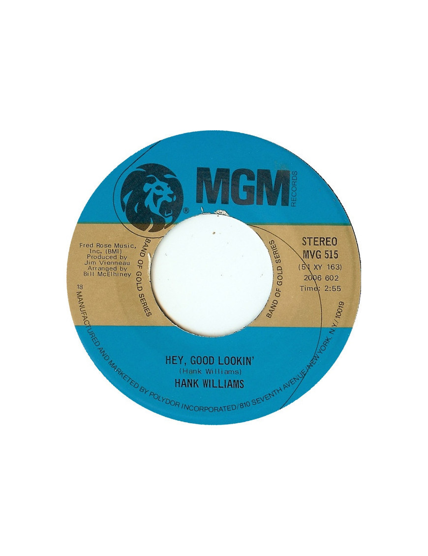 Hey Good Lookin' Your Cheatin' Heart [Hank Williams] – Vinyl 7", 45 RPM, Single [product.brand] 1 - Shop I'm Jukebox 