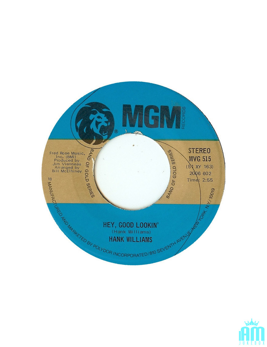 Hey Good Lookin' Your Cheatin' Heart [Hank Williams] - Vinyl 7", 45 RPM, Single [product.brand] 1 - Shop I'm Jukebox 