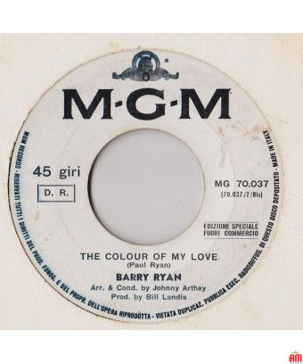 La couleur de mon amour, tu dis Dizzy [Barry Ryan,...] - Vinyl 7", 45 RPM, Promo [product.brand] 1 - Shop I'm Jukebox 