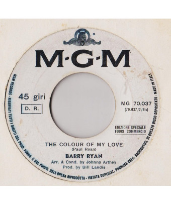 The Colour Of My Love   Dici   Dizzy [Barry Ryan,...] - Vinyl 7", 45 RPM, Promo