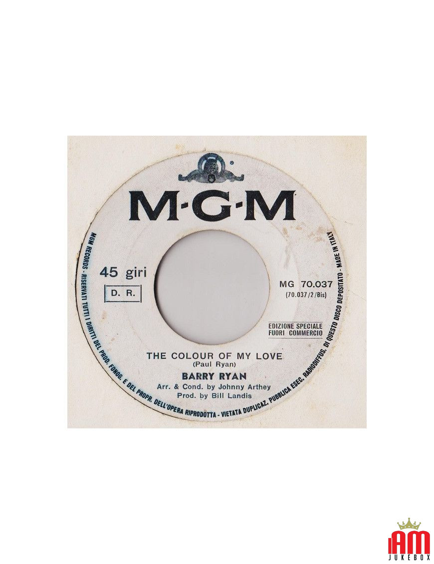 La couleur de mon amour, tu dis Dizzy [Barry Ryan,...] - Vinyl 7", 45 RPM, Promo [product.brand] 1 - Shop I'm Jukebox 