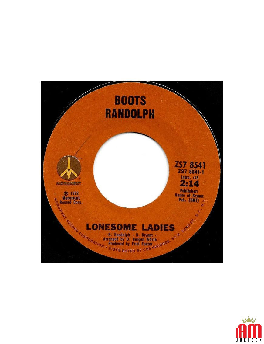 Lonesome Ladies Mountain Menuet [Boots Randolph] – Vinyl 7", 45 RPM, Single [product.brand] 1 - Shop I'm Jukebox 