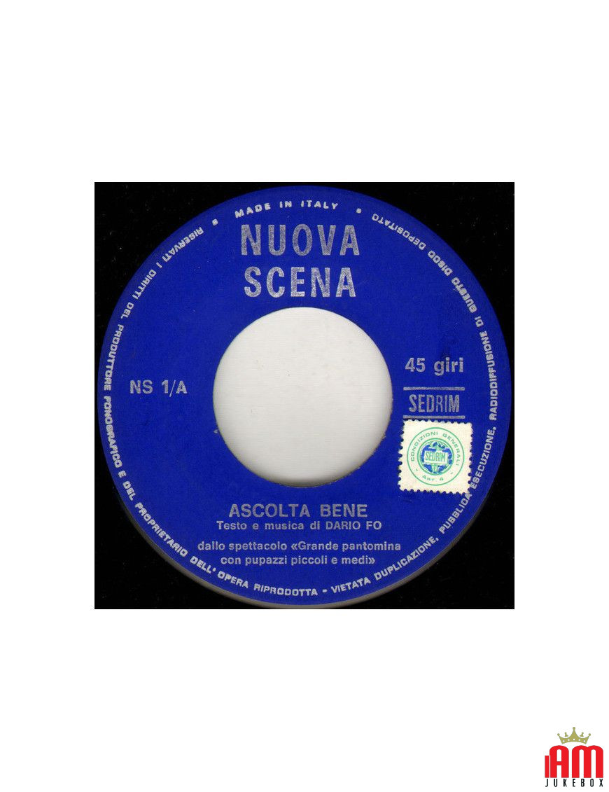 Ascolta Bene [Nuova Scena] - Vinyl 7", 45 RPM [product.brand] 1 - Shop I'm Jukebox 