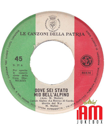 Dove Sei Stato Mio Bell'Alpino [La Rocca (8)] - Vinyl 7", 45 RPM [product.brand] 1 - Shop I'm Jukebox 