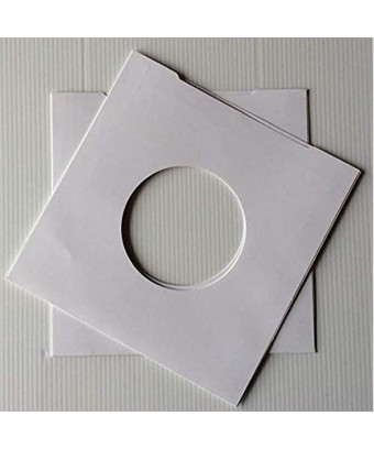 100 Umschläge, Hüllen aus dickem, weißem Papier, 80 g/m, perforiert, für Schallplatten mit 45 U/min, 7 Zoll U/min, für Vinyl, Du