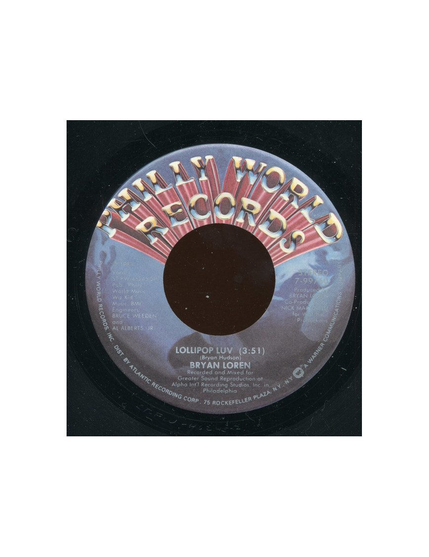 Lollipop Luv [Bryan Loren] - Vinyl 7", 45 RPM, Single