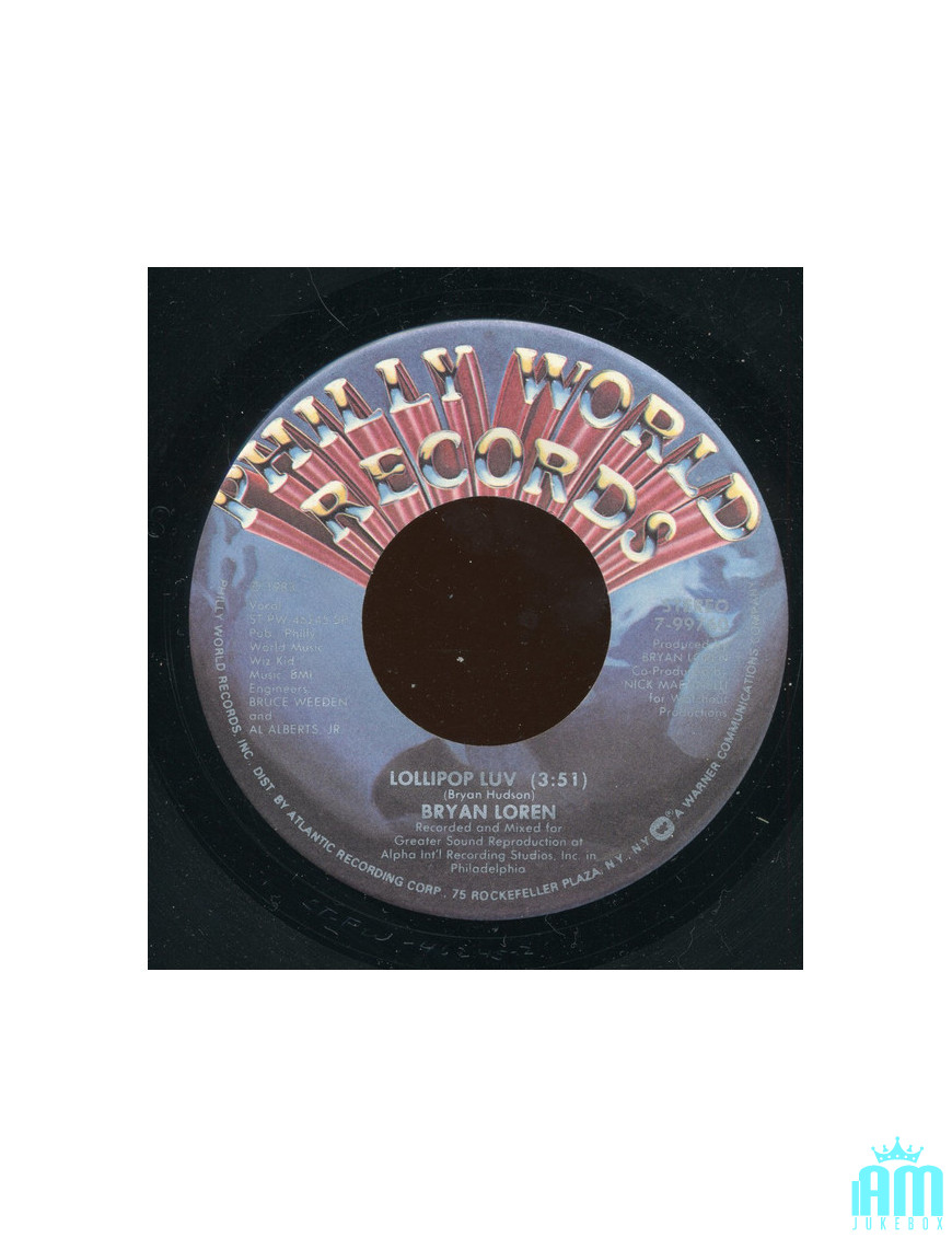 Lollipop Luv [Bryan Loren] - Vinyle 7", 45 tr/min, Single [product.brand] 1 - Shop I'm Jukebox 