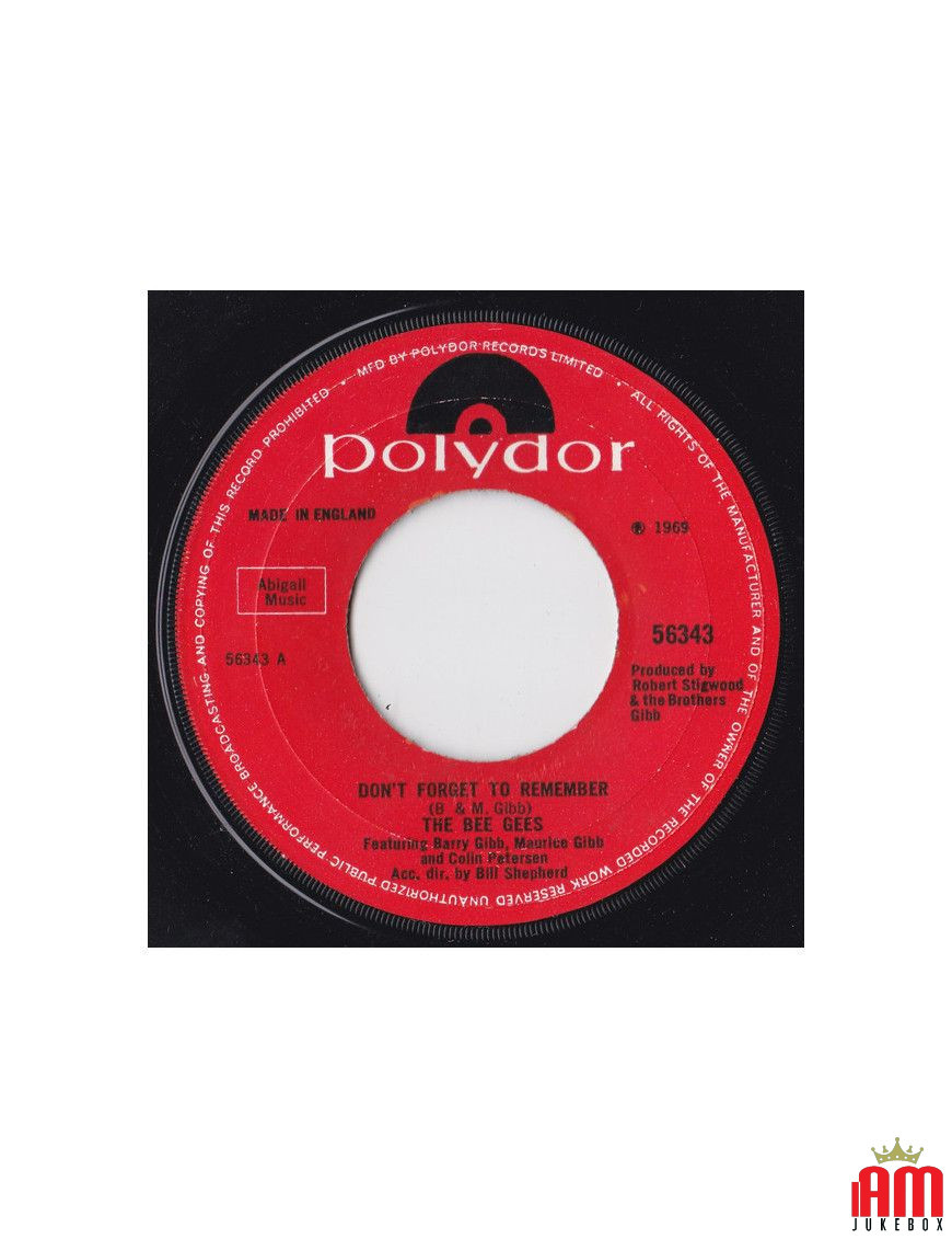 Don't Forget To Remember [Bee Gees] - Vinyl 7", Single [product.brand] 1 - Shop I'm Jukebox 