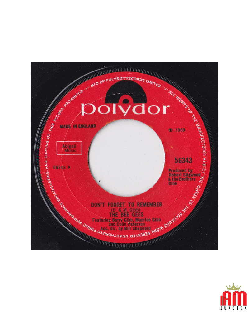 Don't Forget To Remember [Bee Gees] - Vinyl 7", Single [product.brand] 1 - Shop I'm Jukebox 