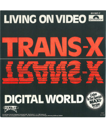 Living On Video Digital World [Trans-X] - Vinyle 7", 45 tours, Single, Stéréo [product.brand] 1 - Shop I'm Jukebox 