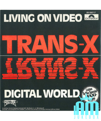 Living On Video Digital World [Trans-X] – Vinyl 7", 45 RPM, Single, Stereo [product.brand] 1 - Shop I'm Jukebox 