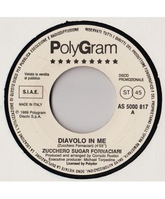 Diavolo In Me Ma Che Fretta C'È [Zucchero,...] - Vinyl 7", 45 RPM, Promo [product.brand] 1 - Shop I'm Jukebox 