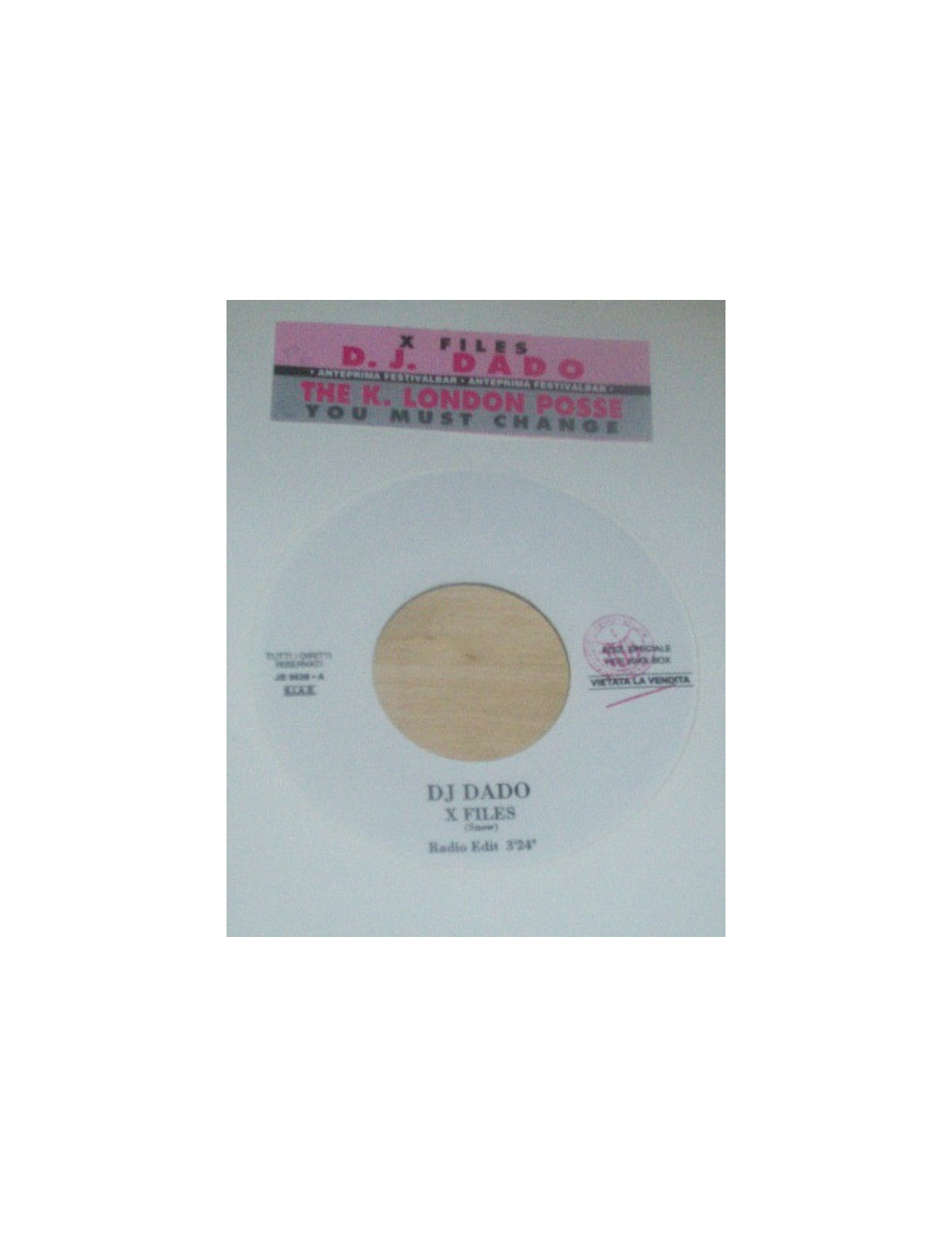 X-Files   You Must Change [DJ Dado,...] - Vinyl 7", 45 RPM, Jukebox