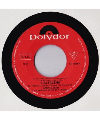 L'Altalena [Orietta Berti] - Vinyl 7", 45 RPM, Mono [product.brand] 1 - Shop I'm Jukebox 