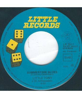 Summertime Blues Bye Bye Love [Little Tony] - Vinyl 7", 45 RPM, Stereo [product.brand] 1 - Shop I'm Jukebox 