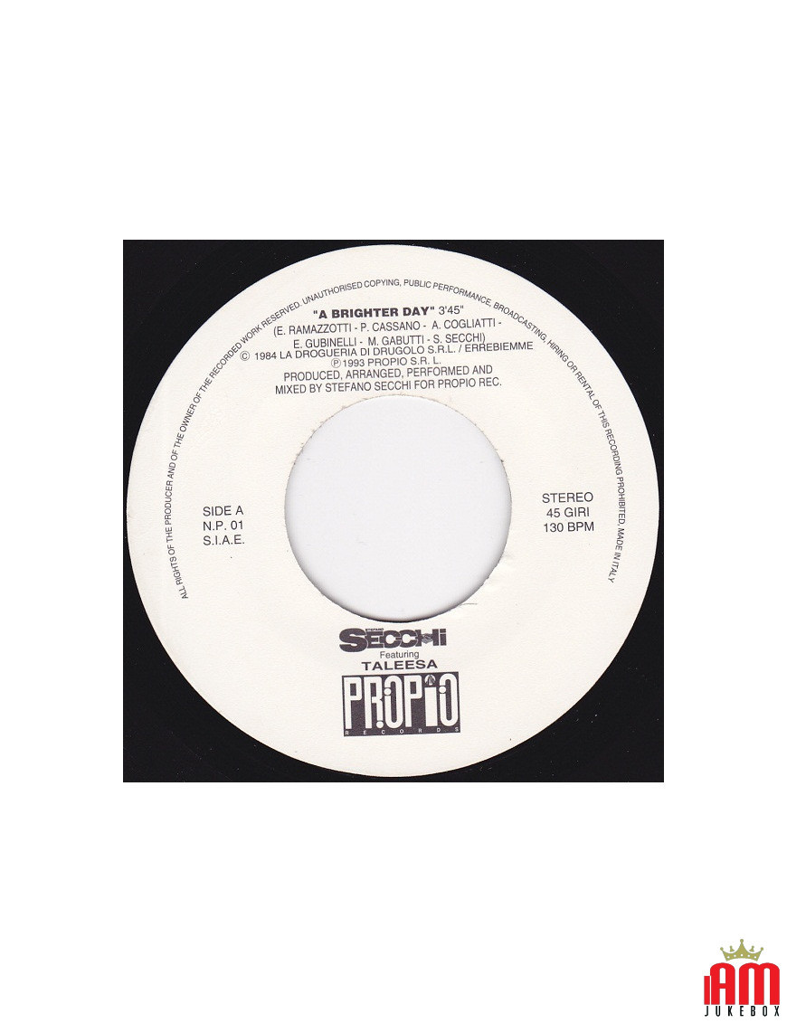 A Brighter Day 4 Your Love [Stefano Secchi,...] - Vinyl 7", 45 RPM, Jukebox [product.brand] 1 - Shop I'm Jukebox 