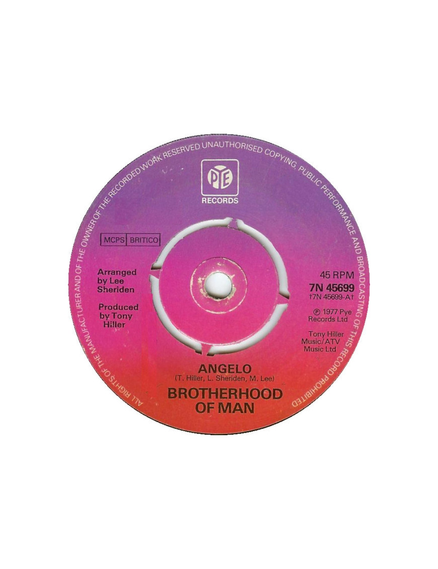 Angelo [Brotherhood Of Man] – Vinyl 7", 45 RPM, Single [product.brand] 1 - Shop I'm Jukebox 