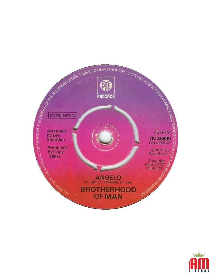 Angelo [Brotherhood Of Man] - Vinyl 7", 45 RPM, Single [product.brand] 1 - Shop I'm Jukebox 