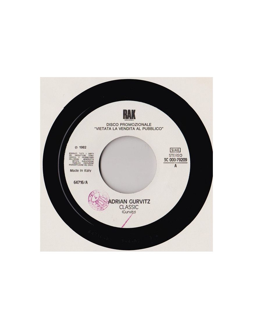 Classic Street Corner [Adrian Gurvitz,...] – Vinyl 7", 45 RPM, Promo [product.brand] 1 - Shop I'm Jukebox 