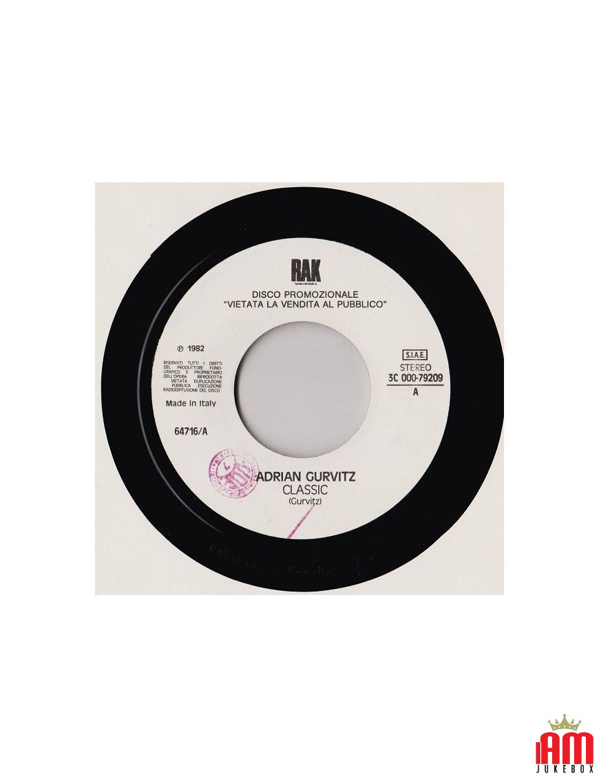 Classic Street Corner [Adrian Gurvitz,...] - Vinyle 7", 45 RPM, Promo [product.brand] 1 - Shop I'm Jukebox 