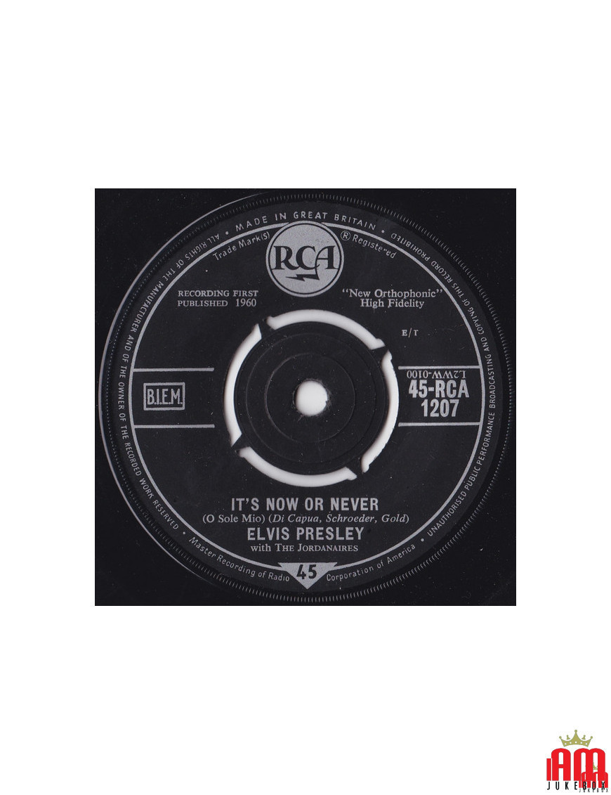 C'est maintenant ou jamais (O Sole Mio) [Elvis Presley,...] - Vinyl 7", 45 RPM, Single [product.brand] 1 - Shop I'm Jukebox 