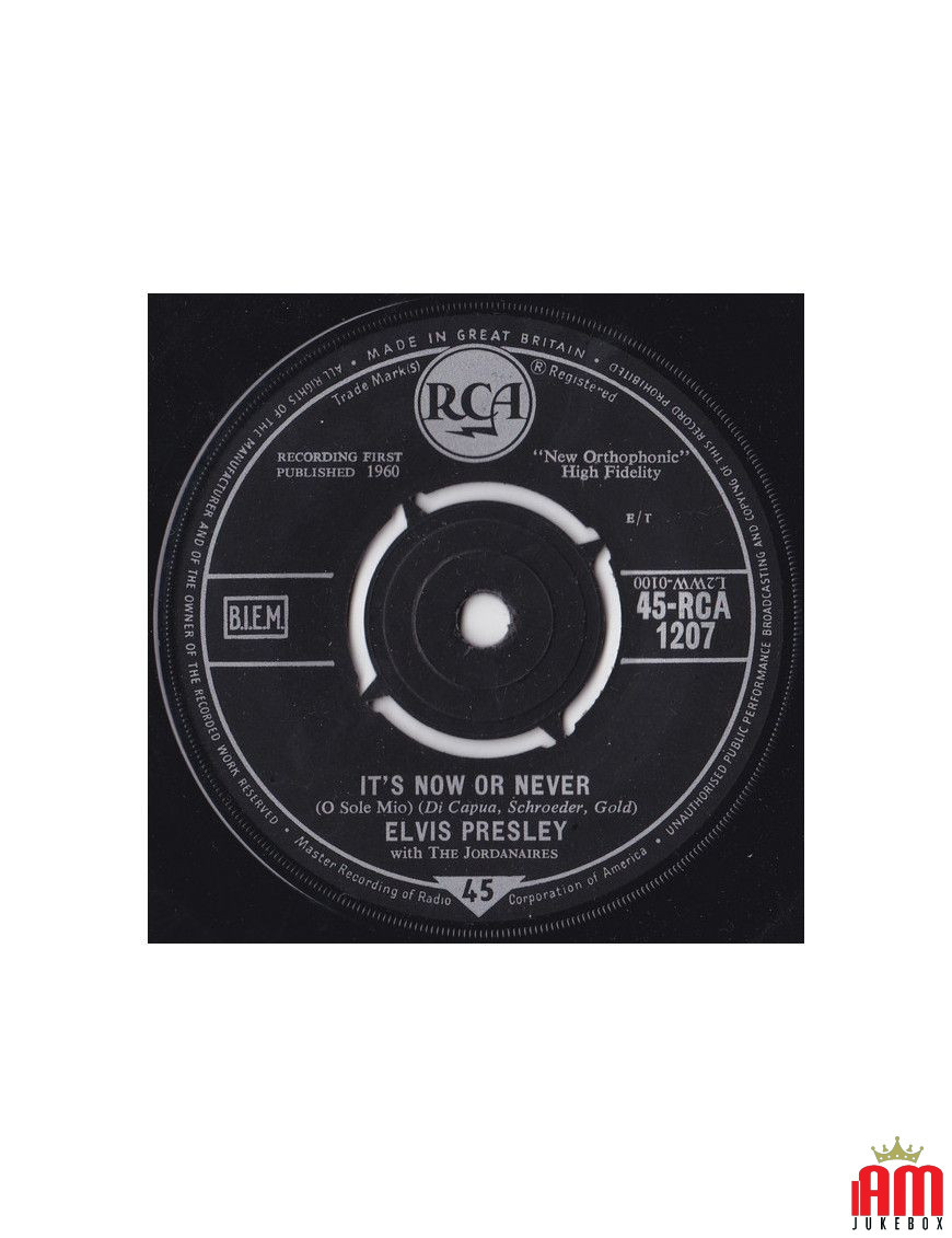 C'est maintenant ou jamais (O Sole Mio) [Elvis Presley,...] - Vinyl 7", 45 RPM, Single [product.brand] 1 - Shop I'm Jukebox 