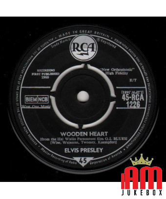 Coeur en bois [Elvis Presley] - Vinyl 7", 45 RPM, Single [product.brand] 1 - Shop I'm Jukebox 