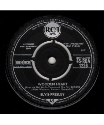 Coeur en bois [Elvis Presley] - Vinyl 7", 45 RPM, Single