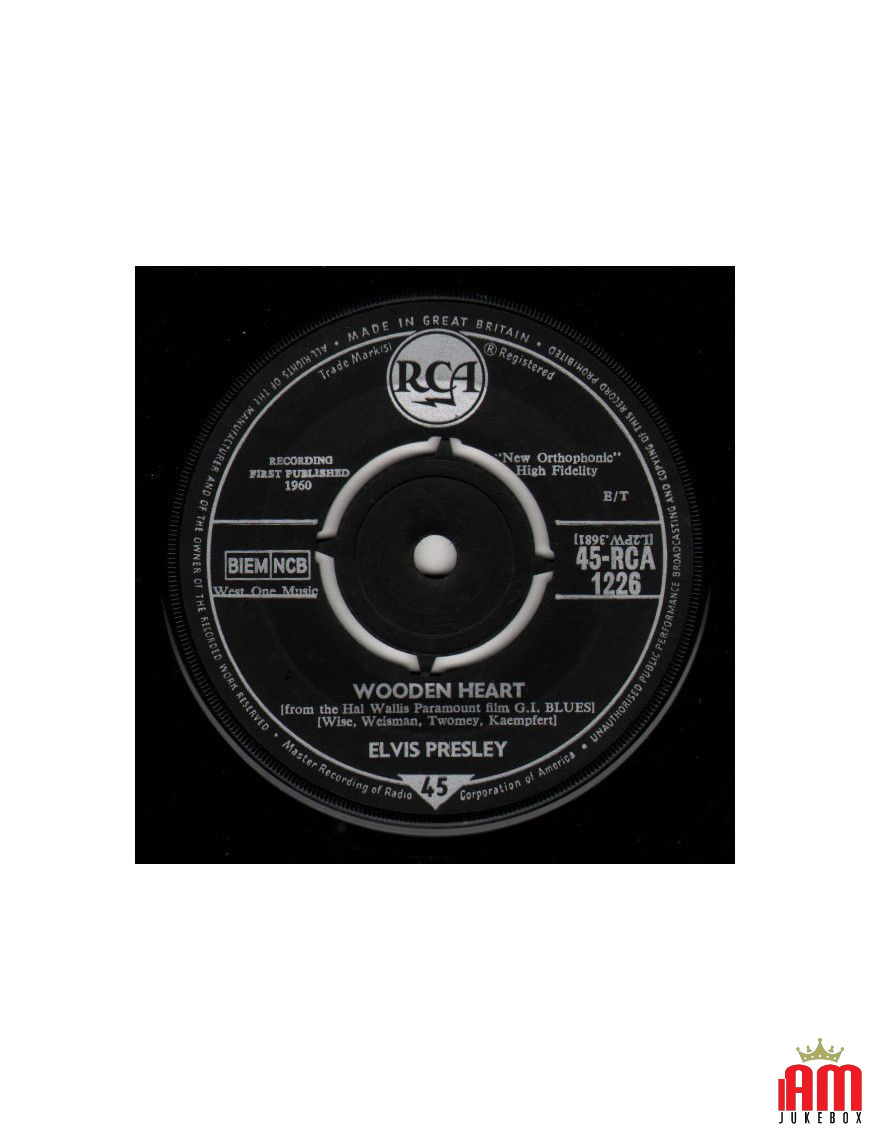 Wooden Heart [Elvis Presley] - Vinyl 7", 45 RPM, Single [product.brand] 1 - Shop I'm Jukebox 