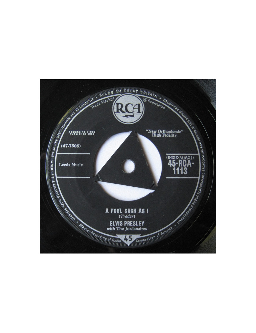 A Fool Such As II Need Your Love Tonight [Elvis Presley,...] - Vinyl 7", 45 RPM, Single [product.brand] 1 - Shop I'm Jukebox 