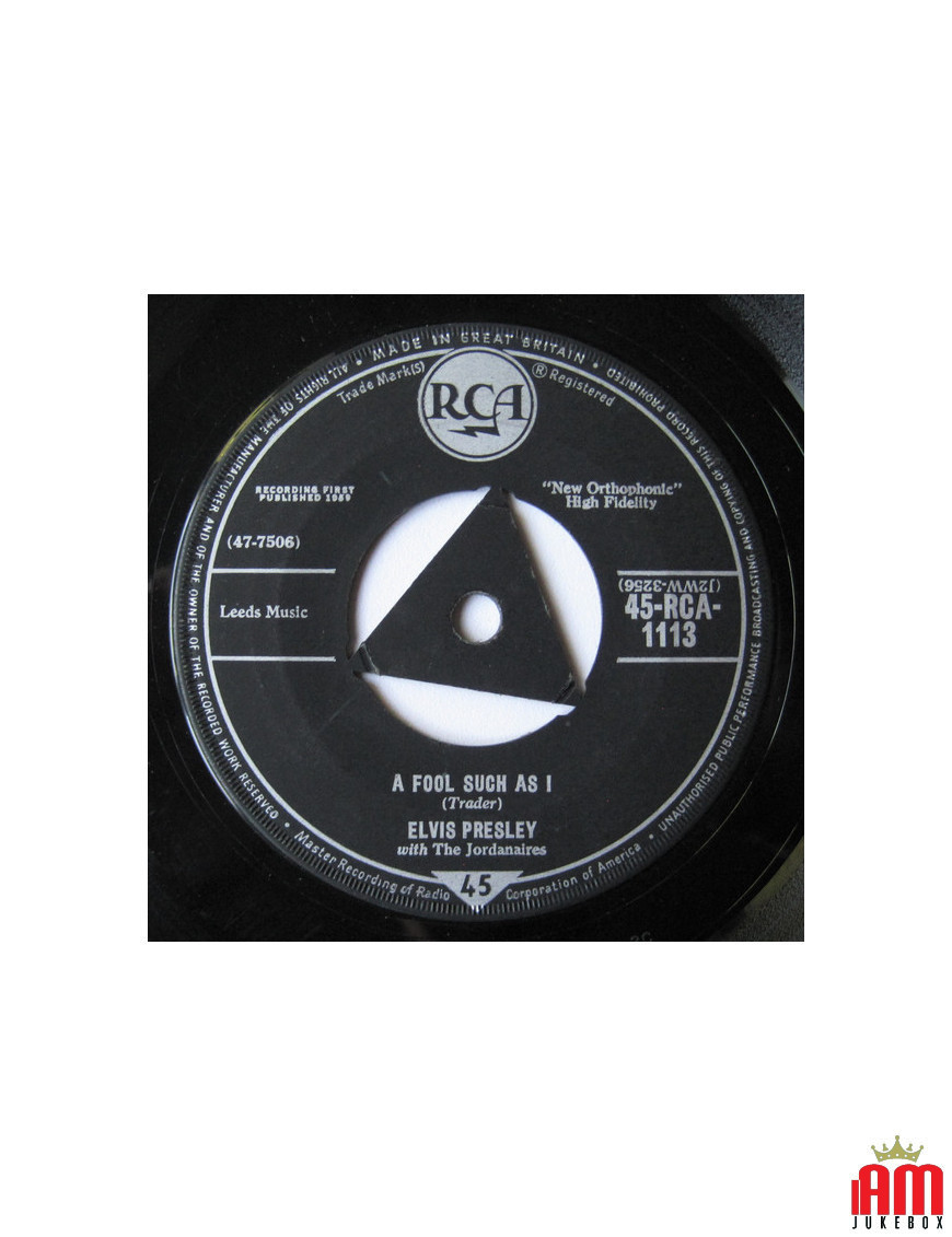 A Fool Such As II Need Your Love Tonight [Elvis Presley,...] - Vinyl 7", 45 RPM, Single [product.brand] 1 - Shop I'm Jukebox 