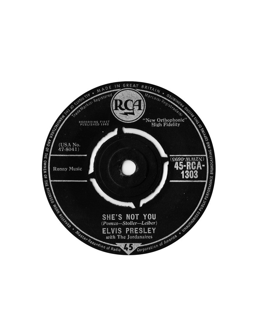 She's Not You [Elvis Presley,...] – Vinyl 7", 45 RPM, Single [product.brand] 1 - Shop I'm Jukebox 