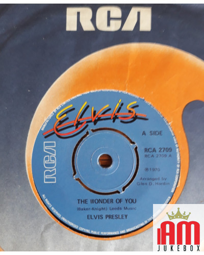 The Wonder Of You [Elvis Presley] - Vinyl 7", 45 RPM, Single, Réédition [product.brand] 1 - Shop I'm Jukebox 