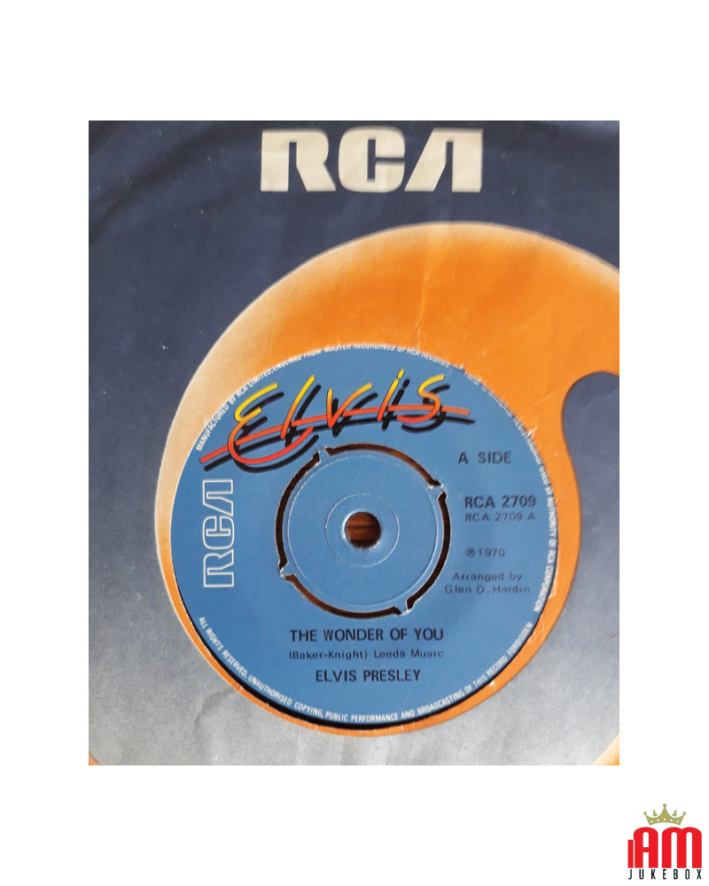 The Wonder Of You [Elvis Presley] - Vinyl 7", 45 RPM, Single, Réédition [product.brand] 1 - Shop I'm Jukebox 