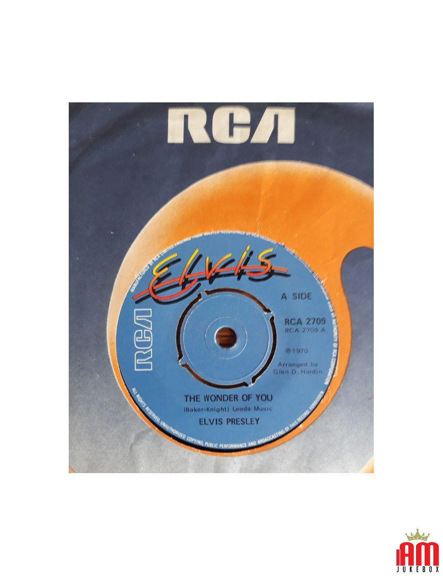 The Wonder Of You [Elvis Presley] - Vinyl 7", 45 RPM, Single, Reissue [product.brand] 1 - Shop I'm Jukebox 