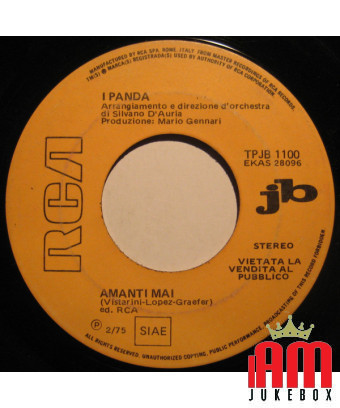 Amanti Mai Je ne peux pas te laisser seul [Panda (6),...] - Vinyl 7", 45 RPM, Jukebox [product.brand] 1 - Shop I'm Jukebox 