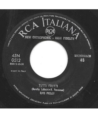 Tutti Frutti [Elvis Presley] - Vinyle 7", 45 TR/MIN [product.brand] 1 - Shop I'm Jukebox 