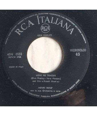 Love Me Tender The Little White Horse [Henri René And His Orchestra And Chorus] – Vinyl 7", 45 RPM [product.brand] 1 - Shop I'm 