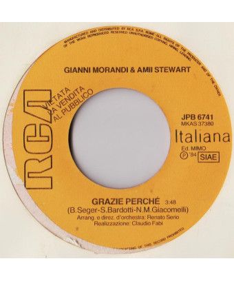 Merci parce que voici à nouveau la pluie [Gianni Morandi,...] - Vinyl 7", 45 RPM, Jukebox, Stéréo [product.brand] 1 - Shop I'm J