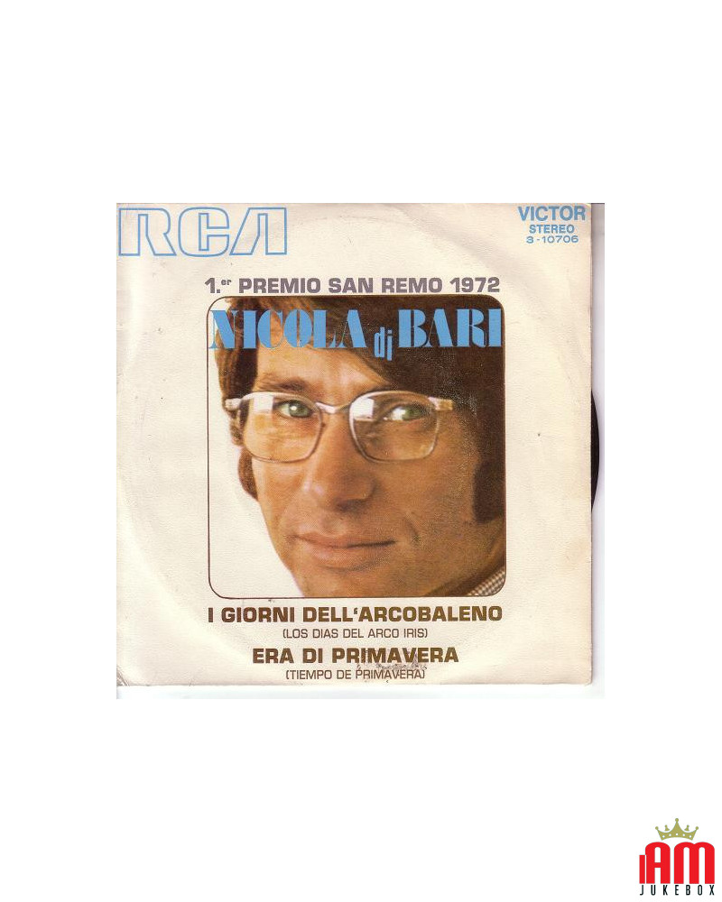 I Giorni Dell' Arcobaleno Era Di Primavera [Nicola Di Bari] - Vinyl 7", 45 RPM, Single, Stereo [product.brand] 1 - Shop I'm Juke