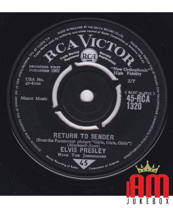 Retour à l'expéditeur [Elvis Presley,...] - Vinyl 7", 45 RPM, Single [product.brand] 1 - Shop I'm Jukebox 