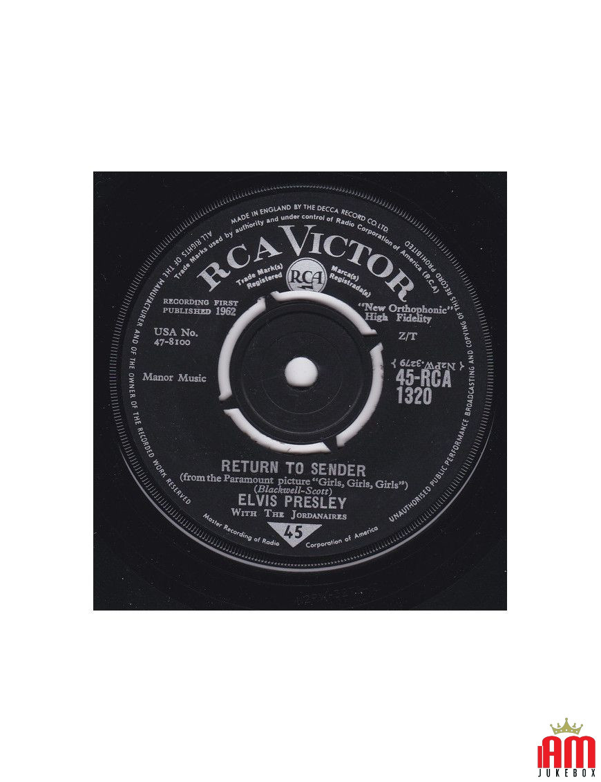 Retour à l'expéditeur [Elvis Presley,...] - Vinyl 7", 45 RPM, Single [product.brand] 1 - Shop I'm Jukebox 